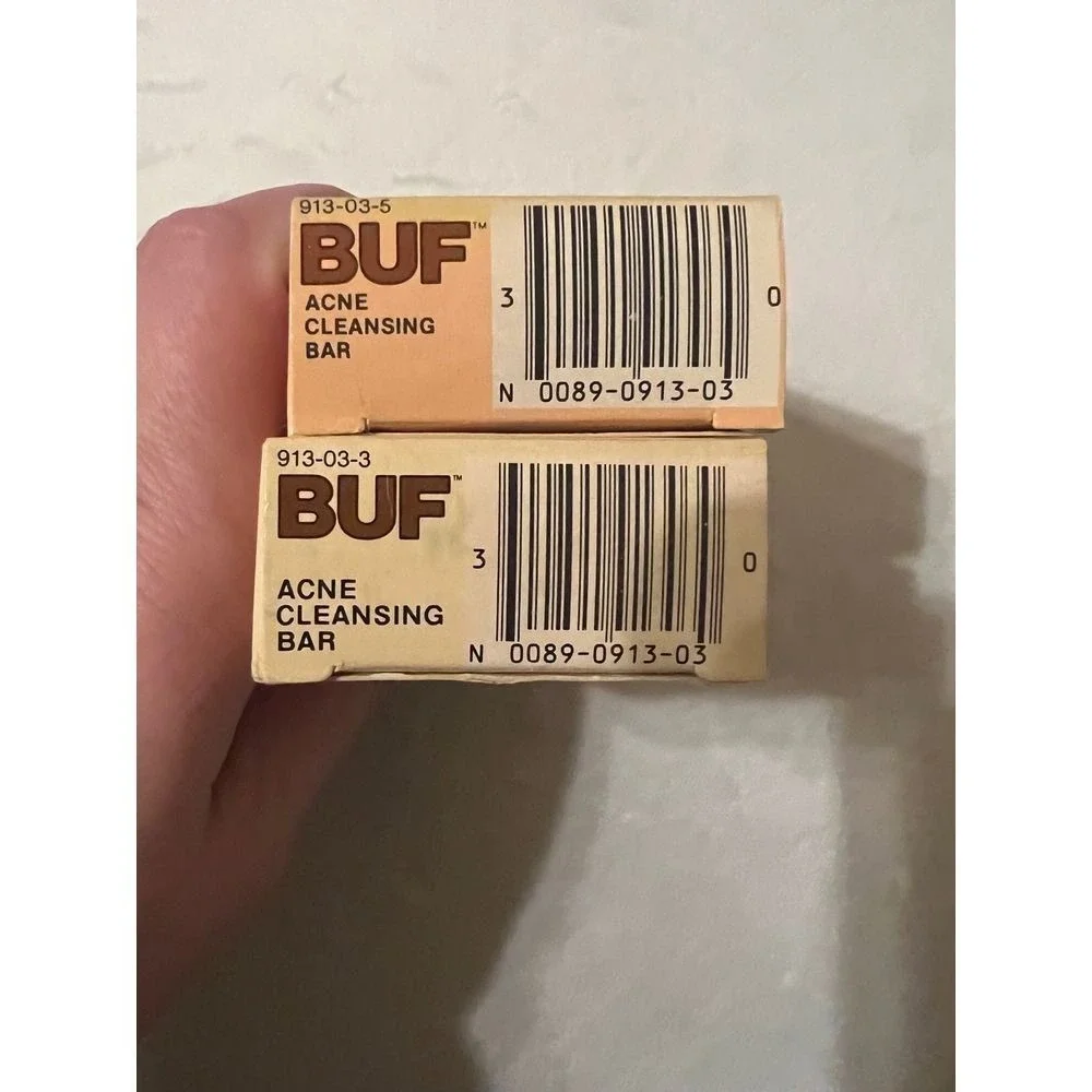 Lot Of 2 BRAND NEW Vintage BUF Acne Cleansing Bar Soap 3.5 oz Acne Cleansing NOS